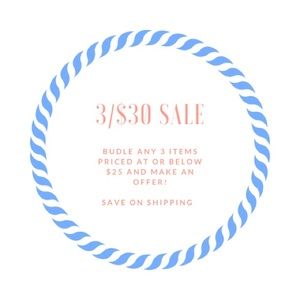 3/$30 Sale